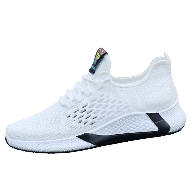 New Sports Shoes For Men's : Breathable Casual Mesh Shoes Comfort Increase Lace-up Non-slip Low-top Running Shoes