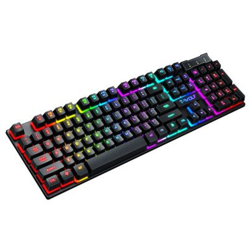 Gaming Usb Luminous Wired Keyboard Floating Manipulator - Shoptheworld