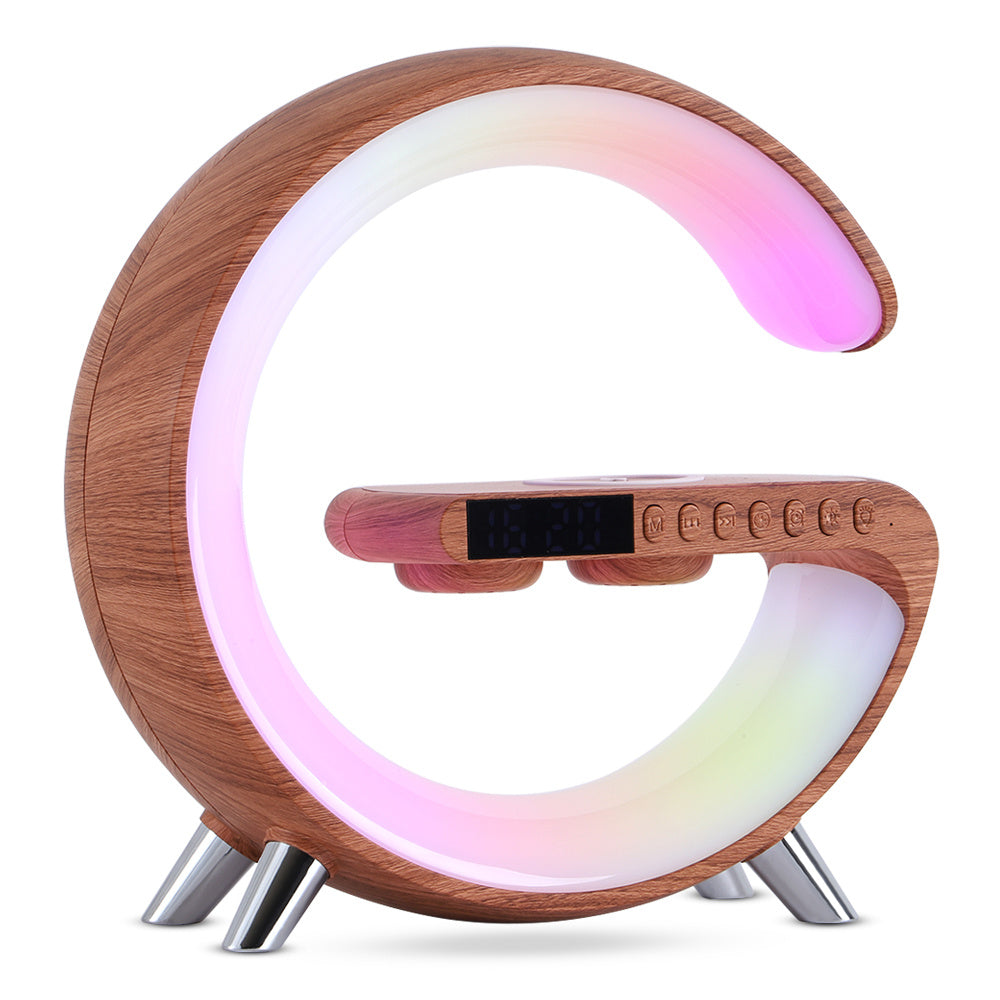 New Intelligent G Shaped LED Lamp Bluetooth Speaker and Wireless Charger . - Shoptheworld