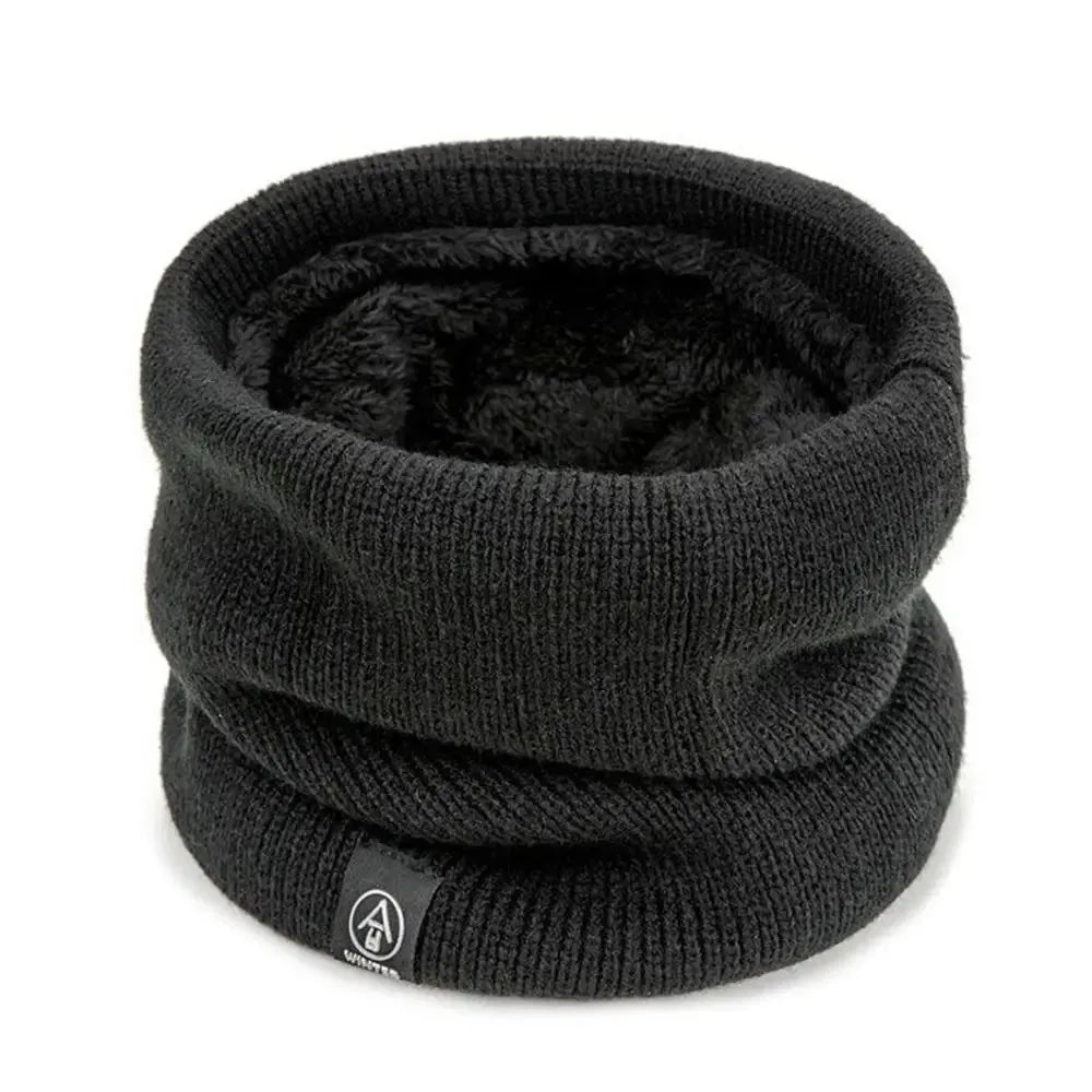 Solid Women's Knitted Winter Ring Scarf