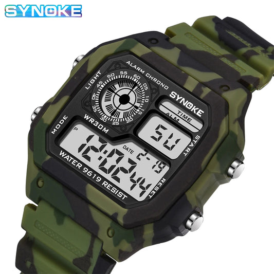 SYNOKE Outdoor Military Digital Watch For Men - Waterproof